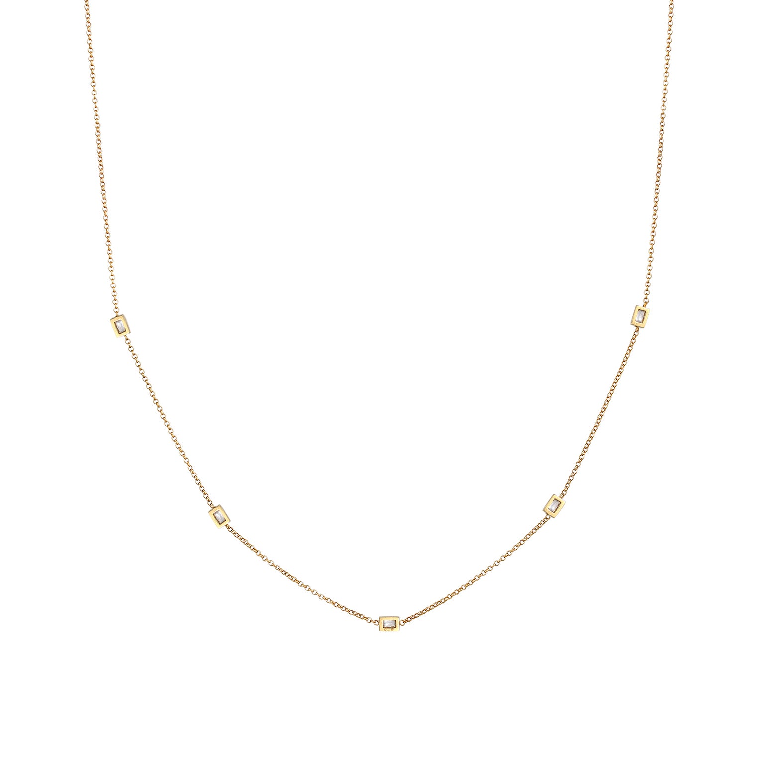 Gold - Elli | Halskette Basic | Zirkonia (Weiß) | 925 Sterling Silber vergoldet