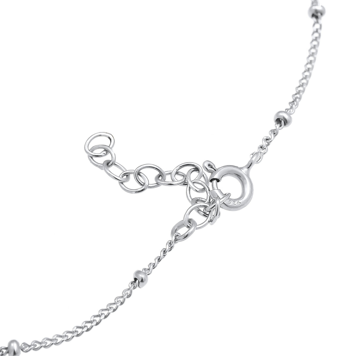 Silber - Elli | Kugel-Fußkettchen Muschel | 925er Sterling Silber