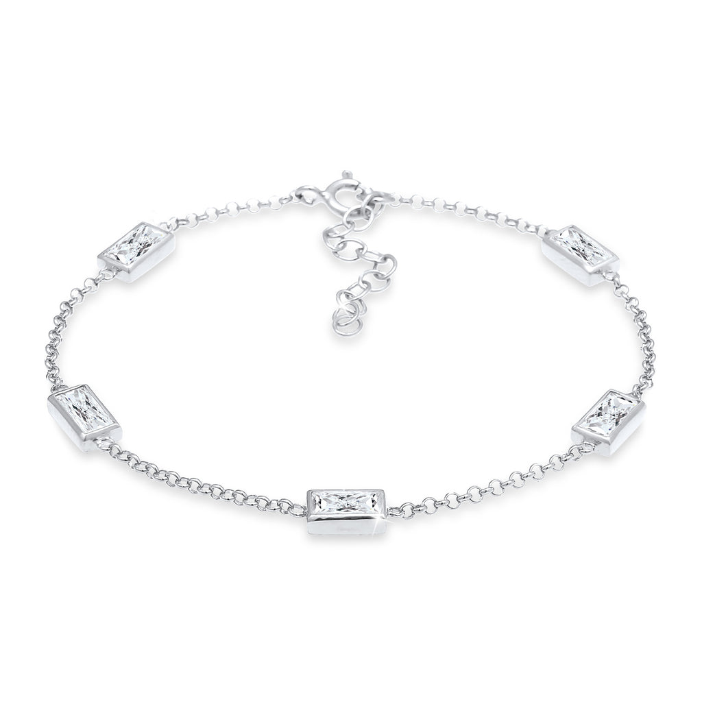 Silber - Elli | Armband | Zirkonia ( Weiß ) | 925er Sterling Silber
