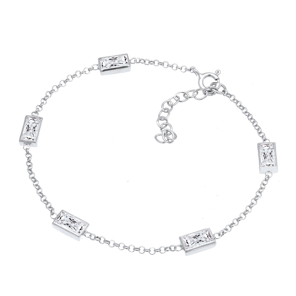 Silber - Elli | Armband | Zirkonia ( Weiß ) | 925er Sterling Silber