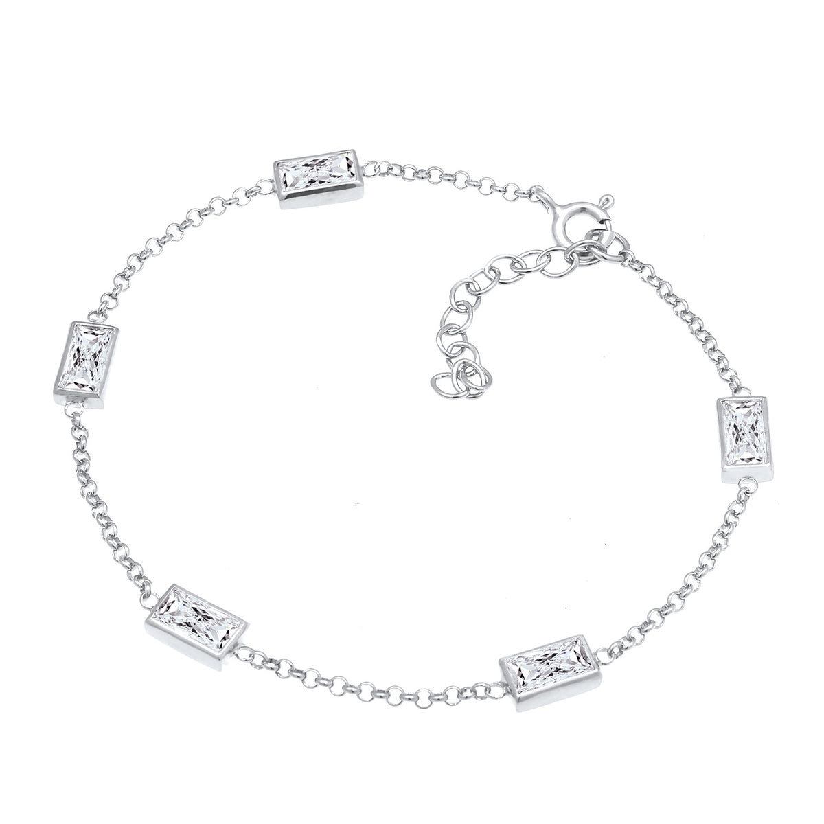 Silber - Elli | Armband | Zirkonia ( Weiß ) | 925er Sterling Silber