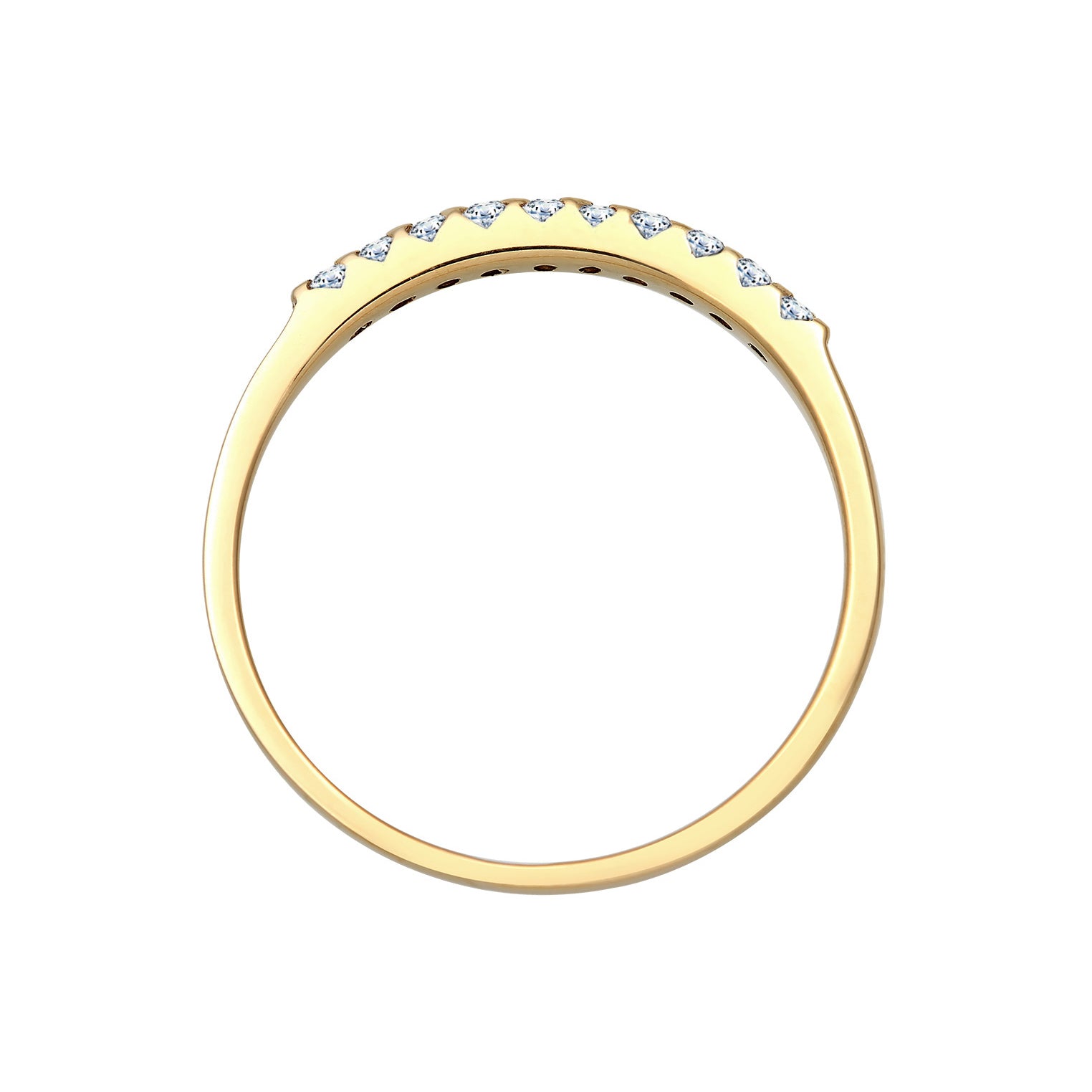 Gold - Elli DIAMONDS | Bandring | Diamant ( Weiß, 0,15 ct ) | 375 Gelbgold