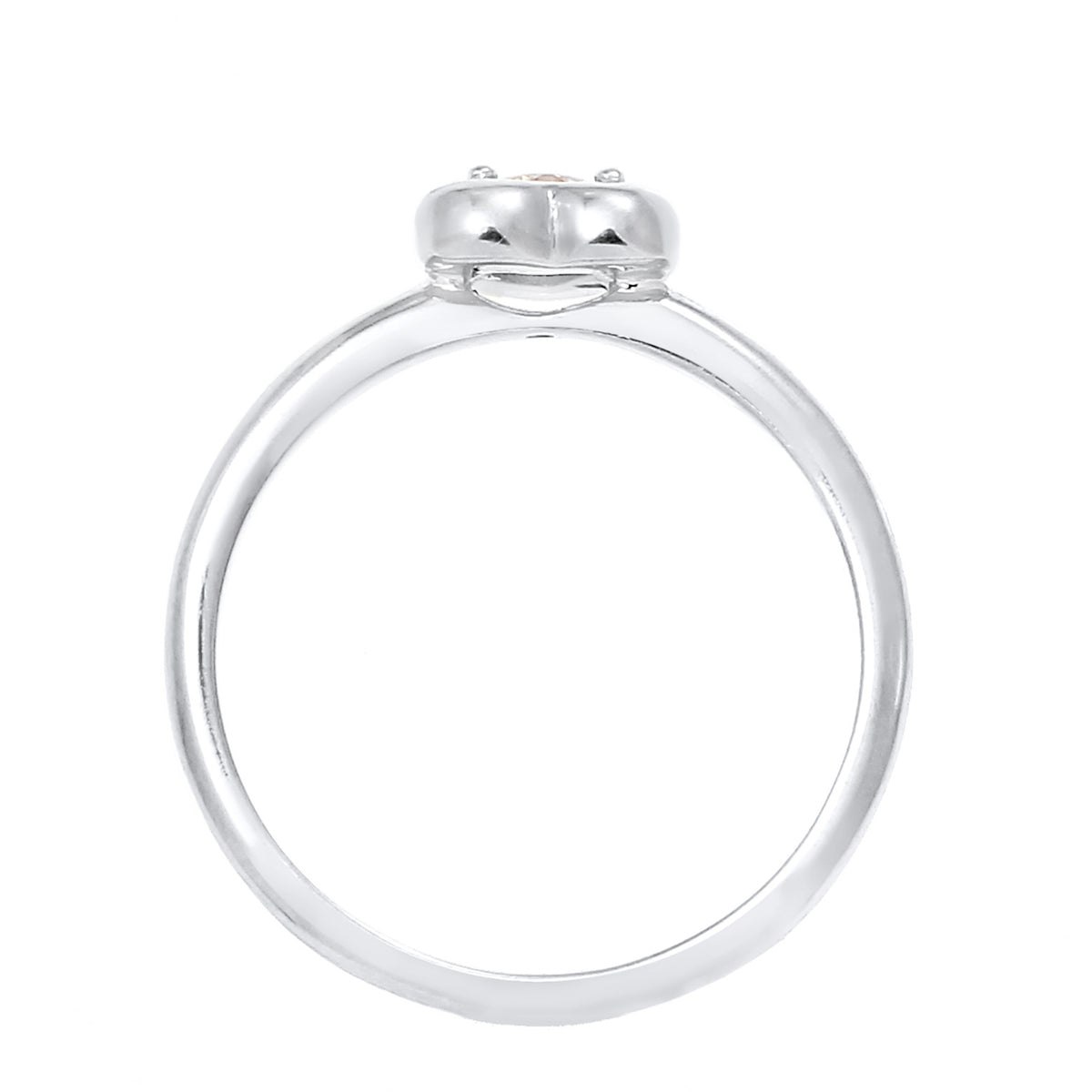 Silber - Elli | Ring Herz | Zirkonia ( Weiß ) | 925er Sterling Silber