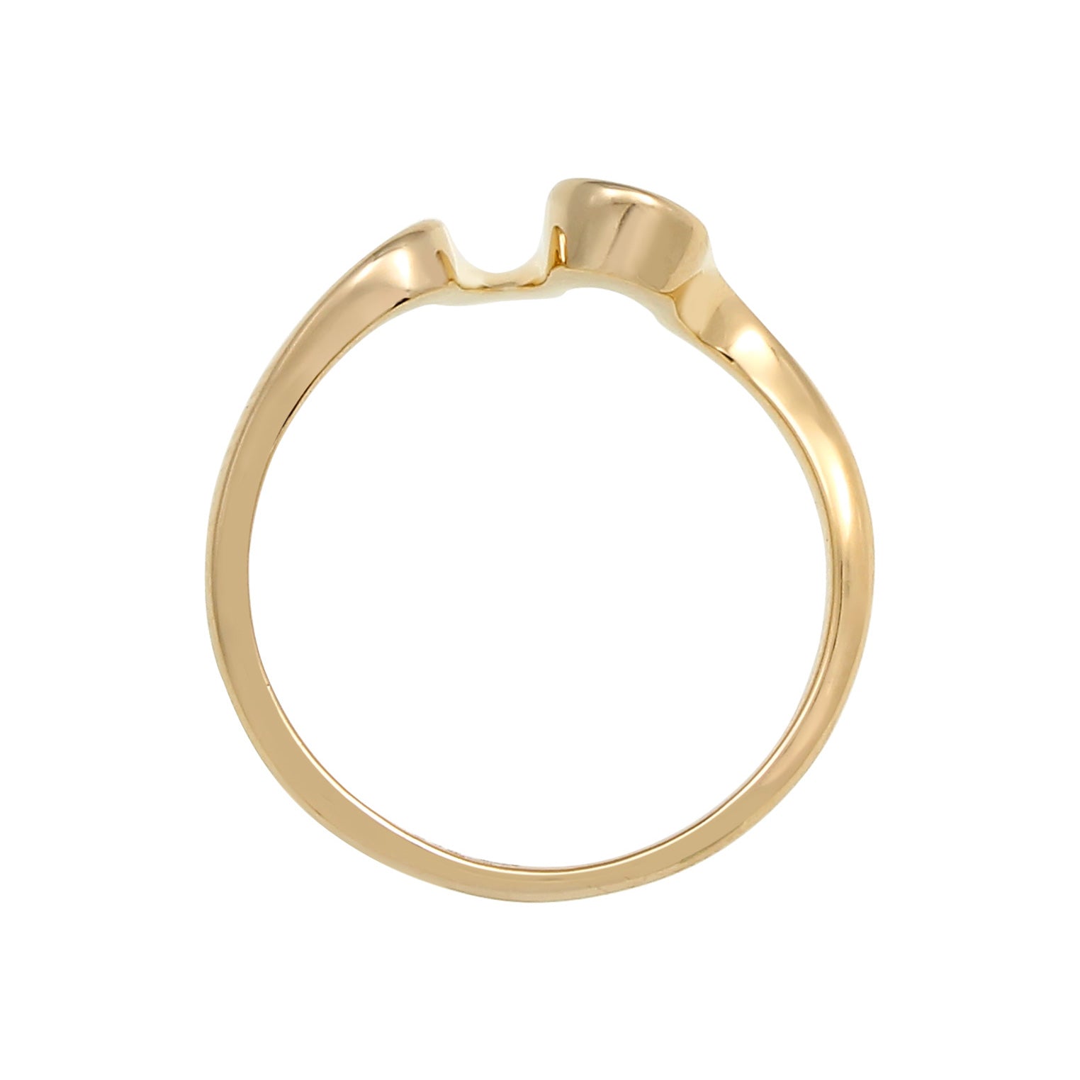 Gold - Elli | Ring Welle | 925 Sterling Silber vergoldet