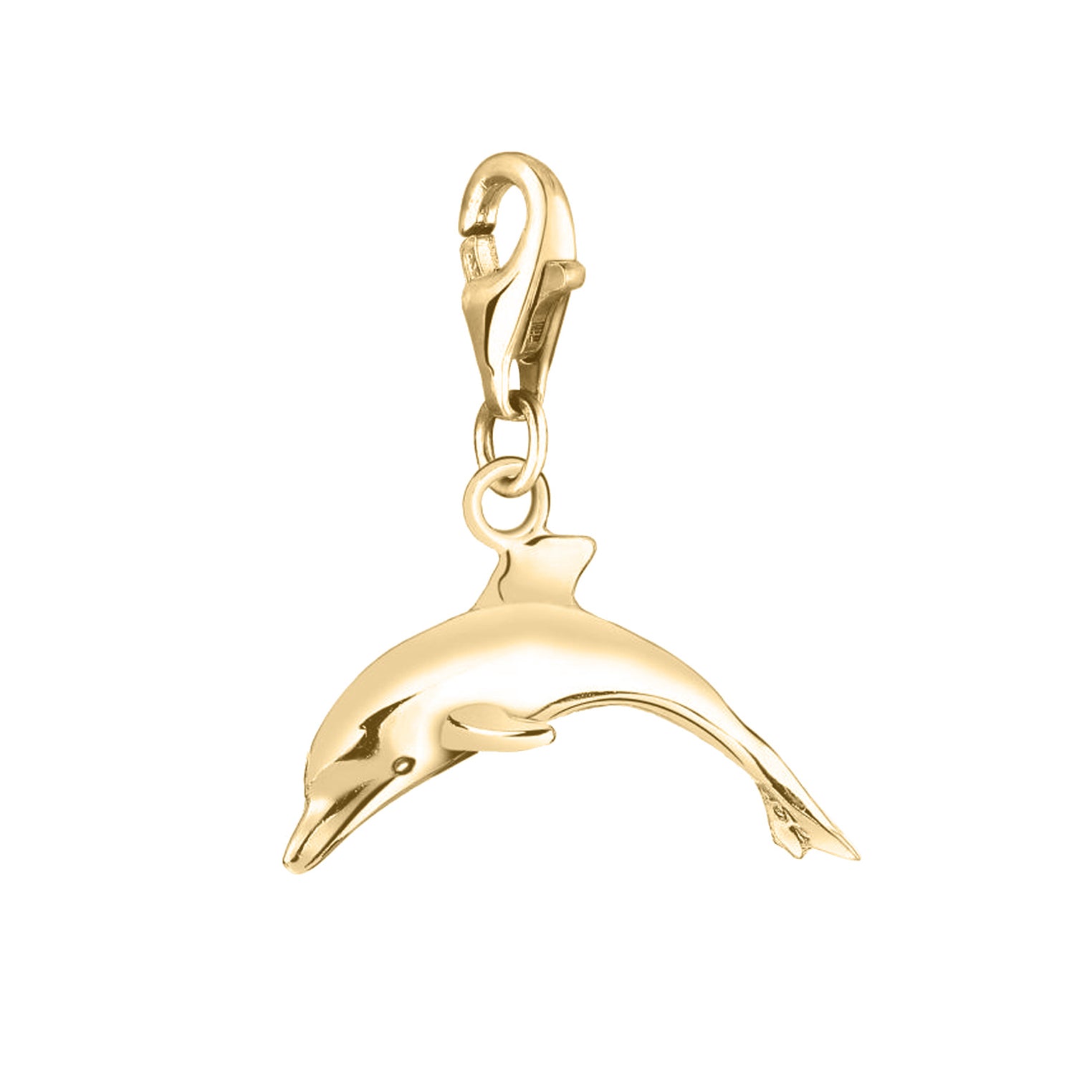 Gold - Nenalina | Charm Delfin | 925 Sterling Silber vergoldet