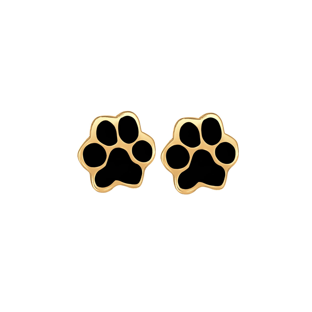 Gold - Elli | Ohrstecker Pfote | 925 Sterling Silber vergoldet