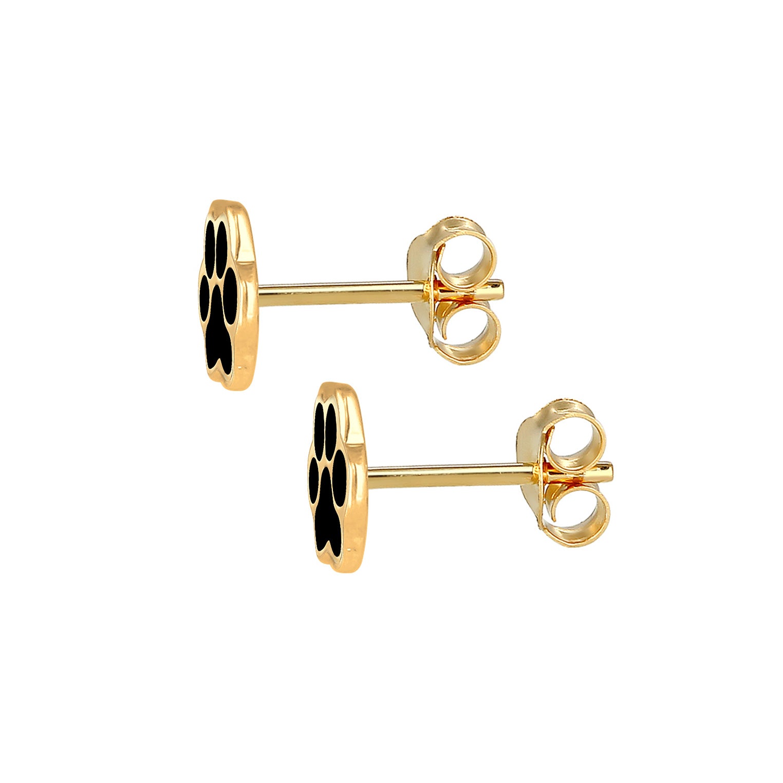 Gold - Elli | Ohrstecker Pfote | 925 Sterling Silber vergoldet