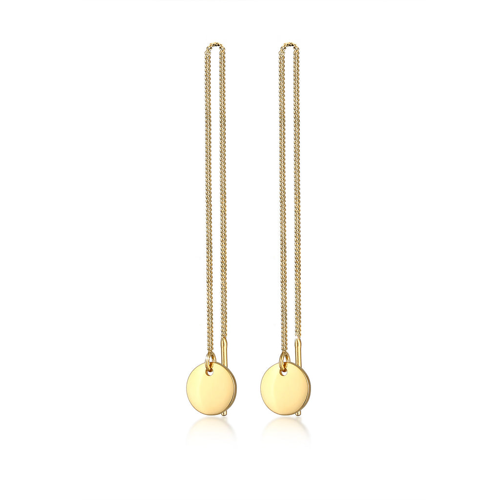 Gold - Elli | Ohrhänger Ear Chain | 925 Sterling Silber vergoldet