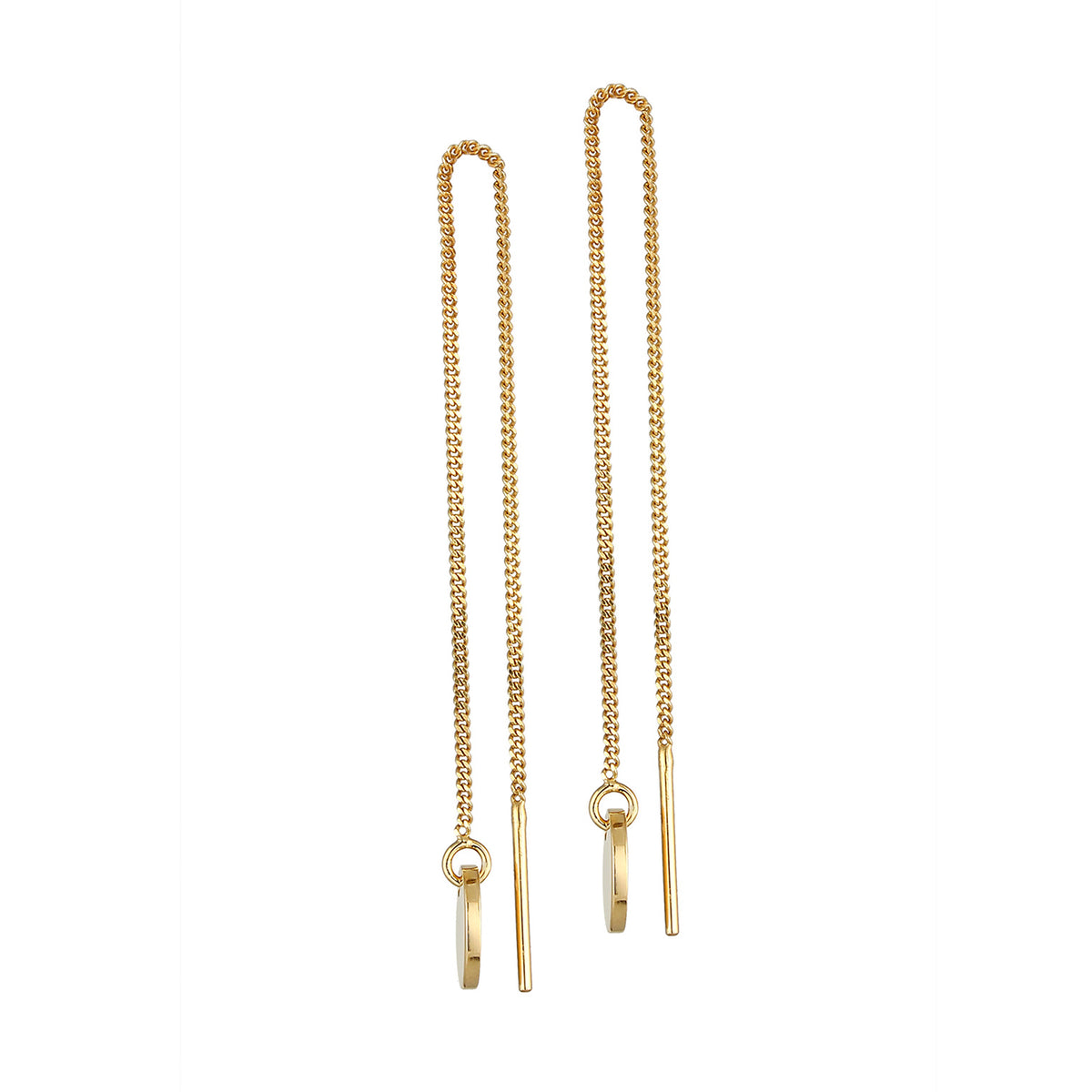 Gold - Elli | Ohrhänger Ear Chain | 925 Sterling Silber vergoldet