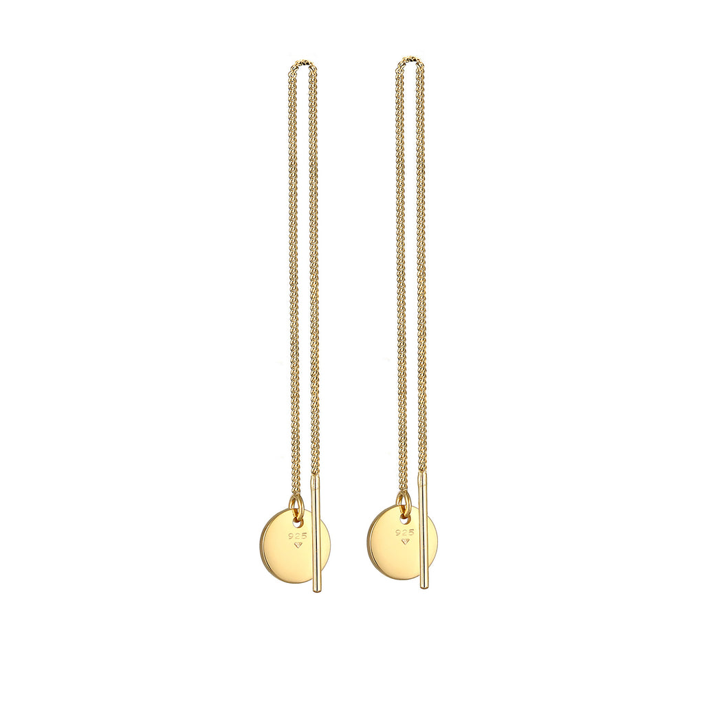 Gold - Elli | Ohrhänger Ear Chain | 925 Sterling Silber vergoldet