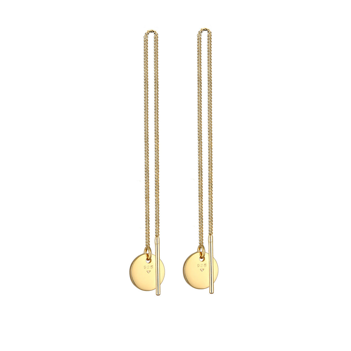 Gold - Elli | Ohrhänger Ear Chain | 925 Sterling Silber vergoldet
