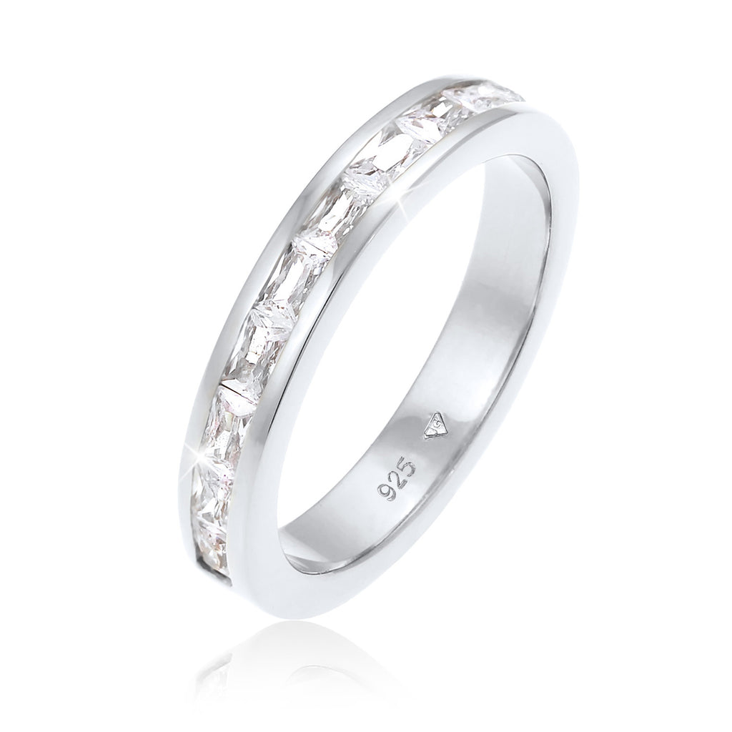 Silber - Elli | Ring Verlobungsring | Zirkonia ( Weiß ) | 925er Sterling Silber