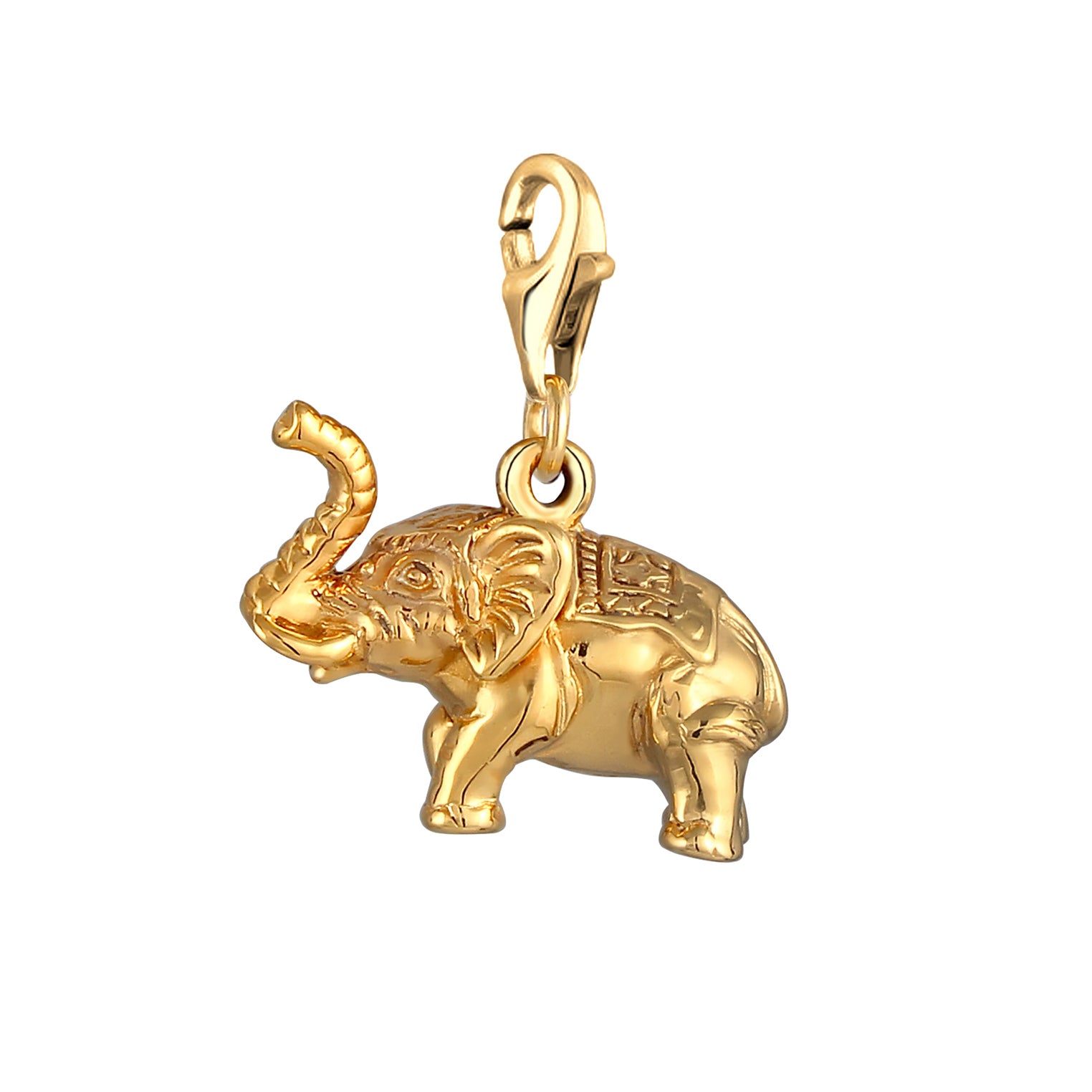 Gold - Nenalina | Charm Elefant | 925 Sterling Silber vergoldet