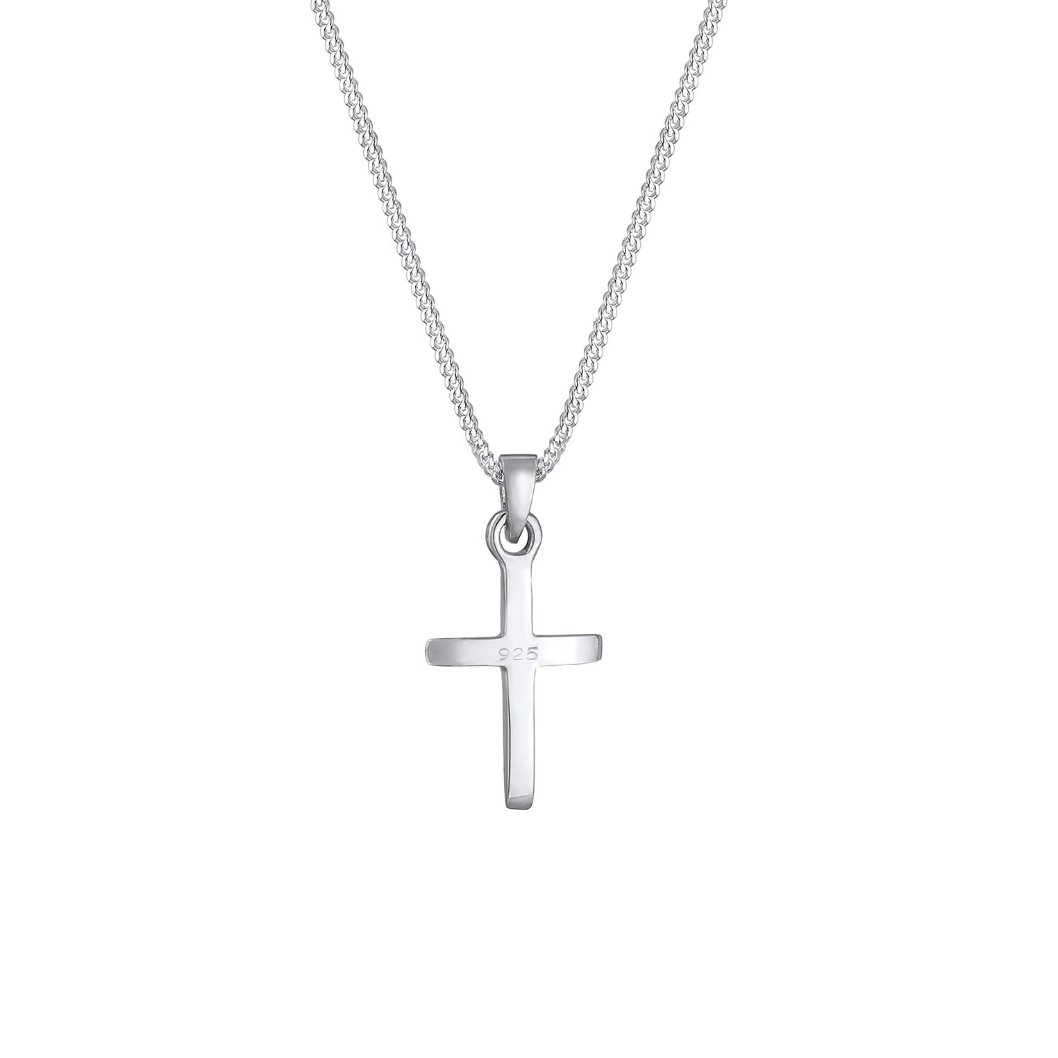 Silber - Elli | Halskette Kreuz Anhänger | 925er Sterling Silber