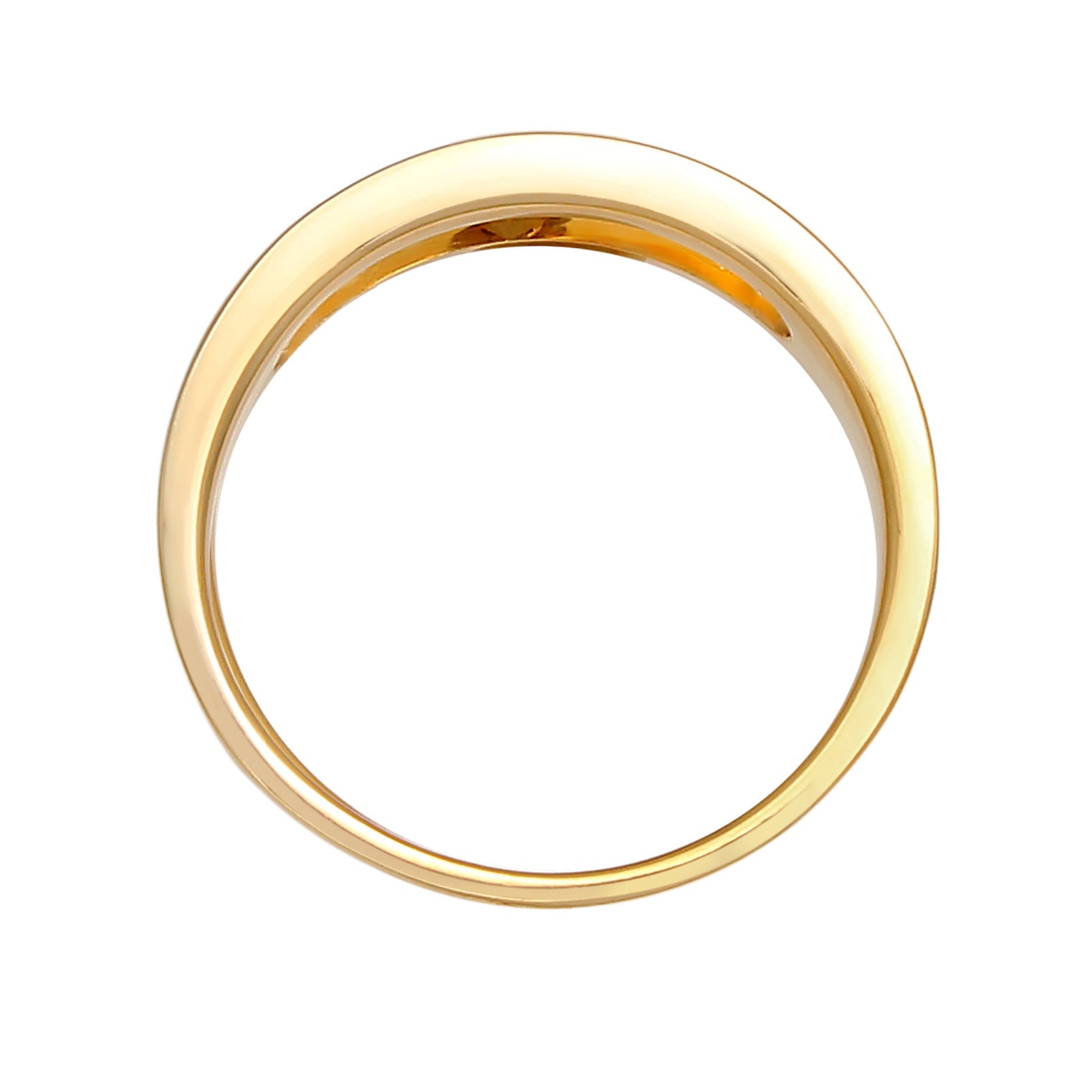 Gold - Elli | Solitär-Ring | Mit Kristallen von Swarovski® (Weiß) | 925 Sterling Silber vergoldet