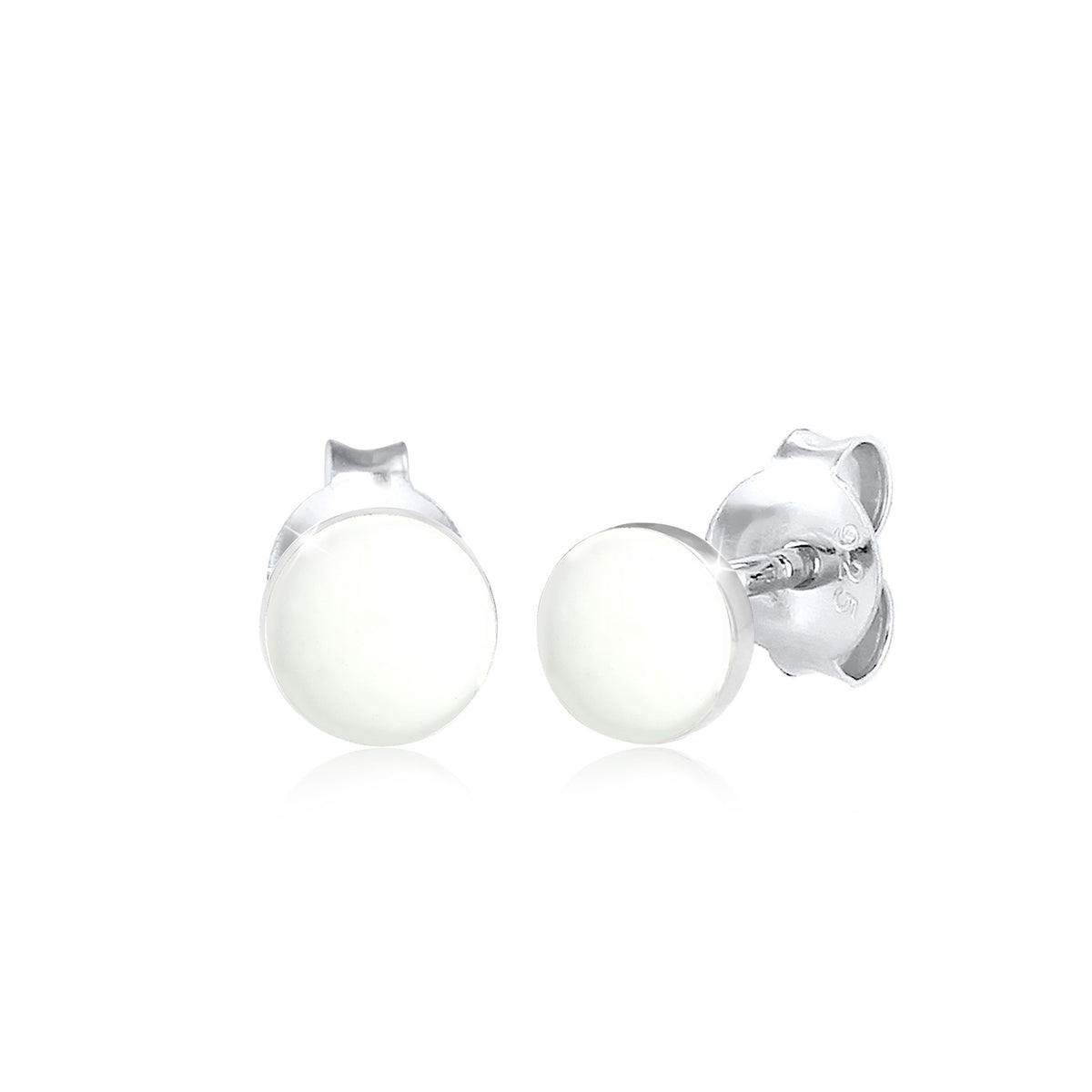 Weiß - Elli | Ohrstecker | 925er Sterling Silber