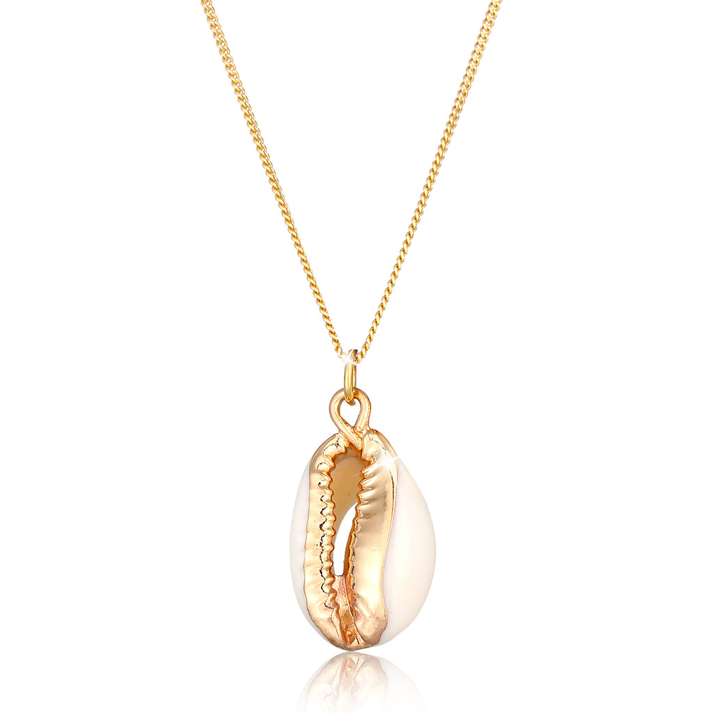Gold - Elli | Halskette Muschel | 925 Sterling Silber vergoldet