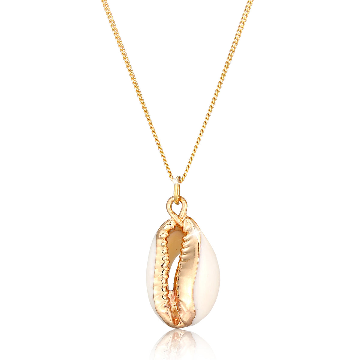 Gold - Elli | Halskette Muschel | 925 Sterling Silber vergoldet