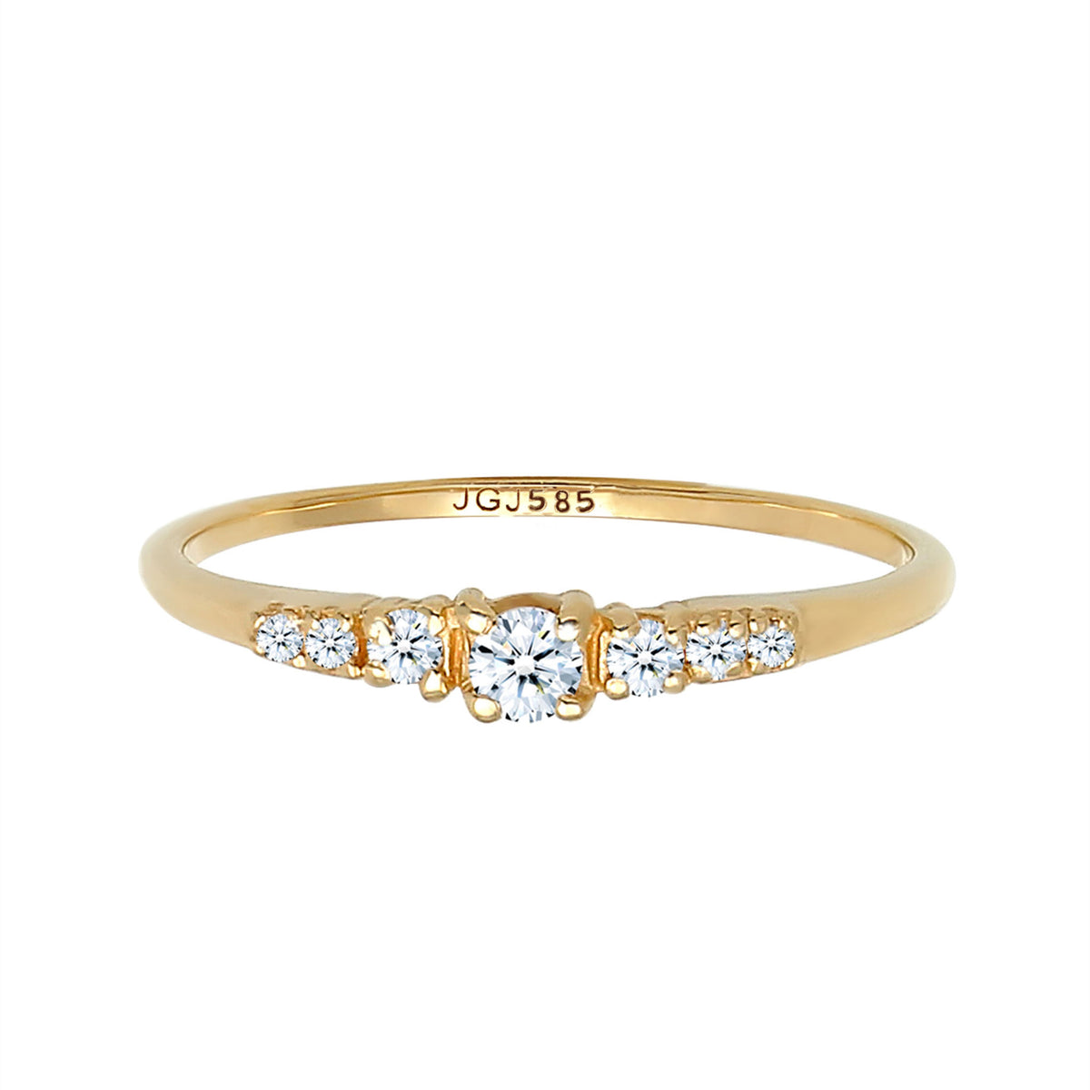 Gold - Elli DIAMONDS | Verlobungsring | Diamant ( Weiß, 0,11 ct ) | 585 Gelbgold