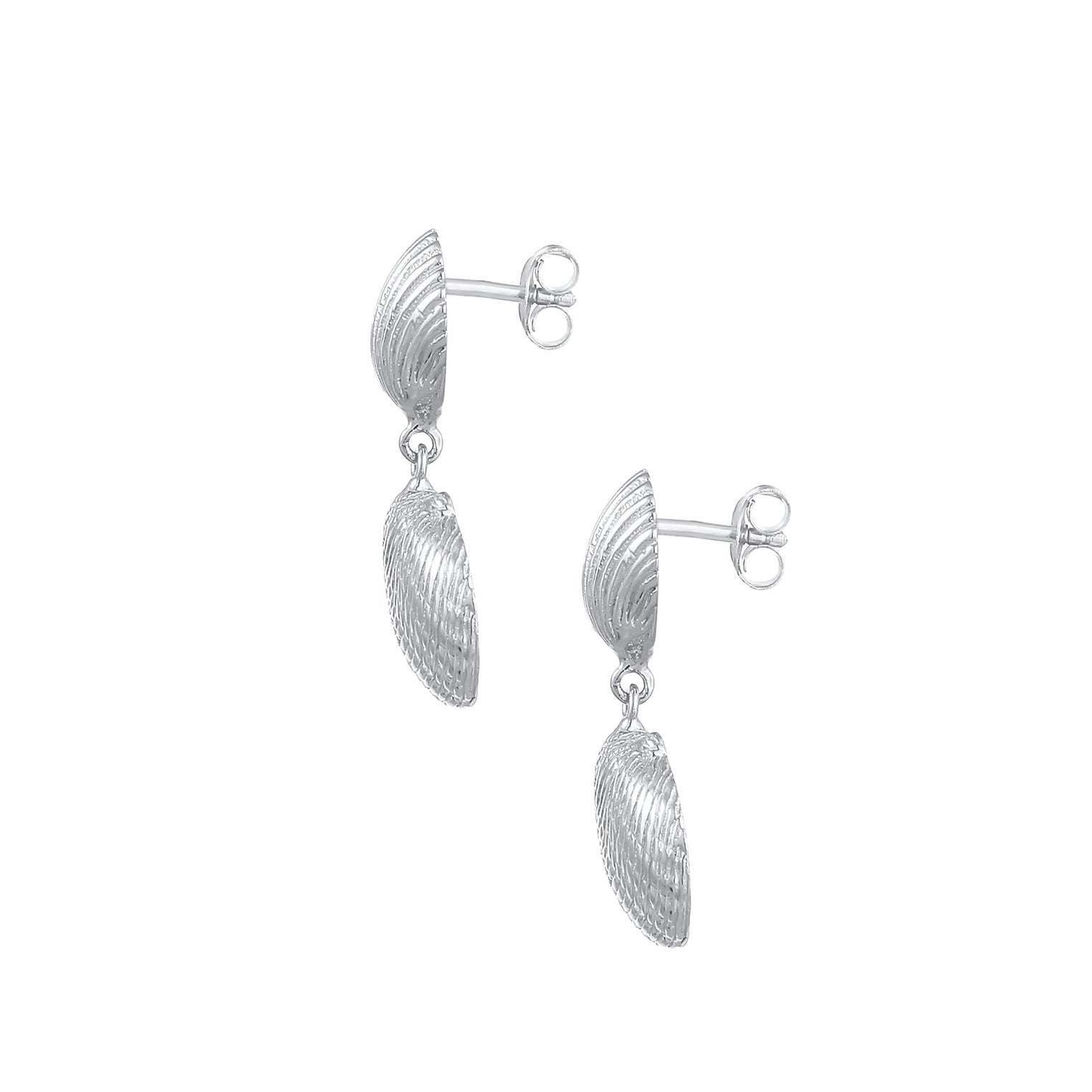 Silber - Elli | Ohrstecker Muschel | 925er Sterling Silber