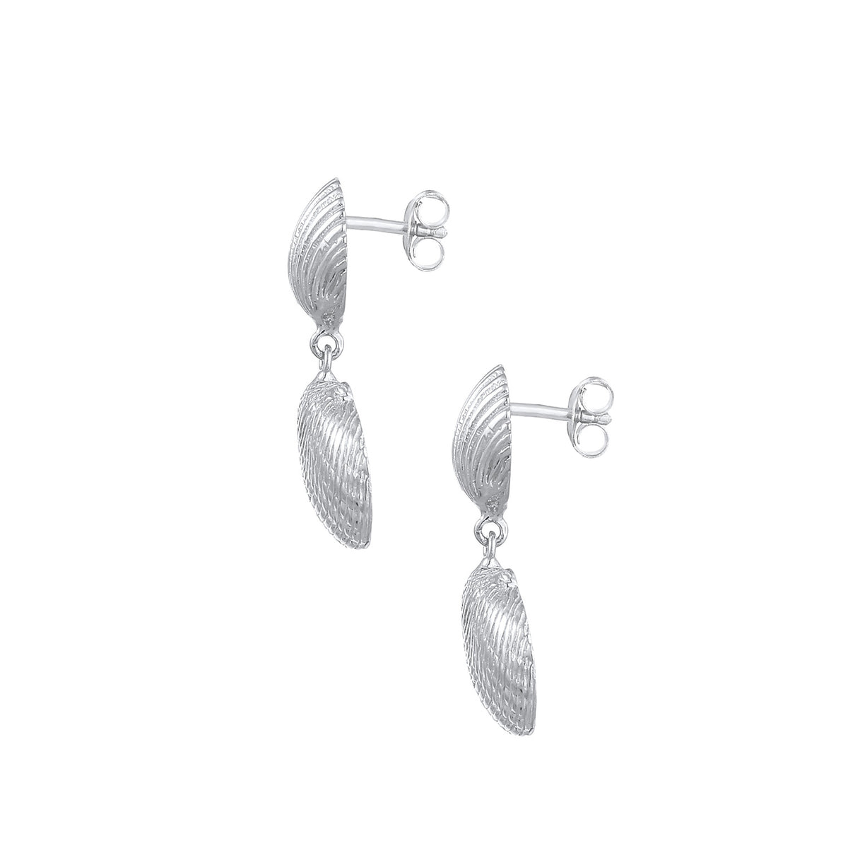 Silber - Elli | Ohrstecker Muschel | 925er Sterling Silber