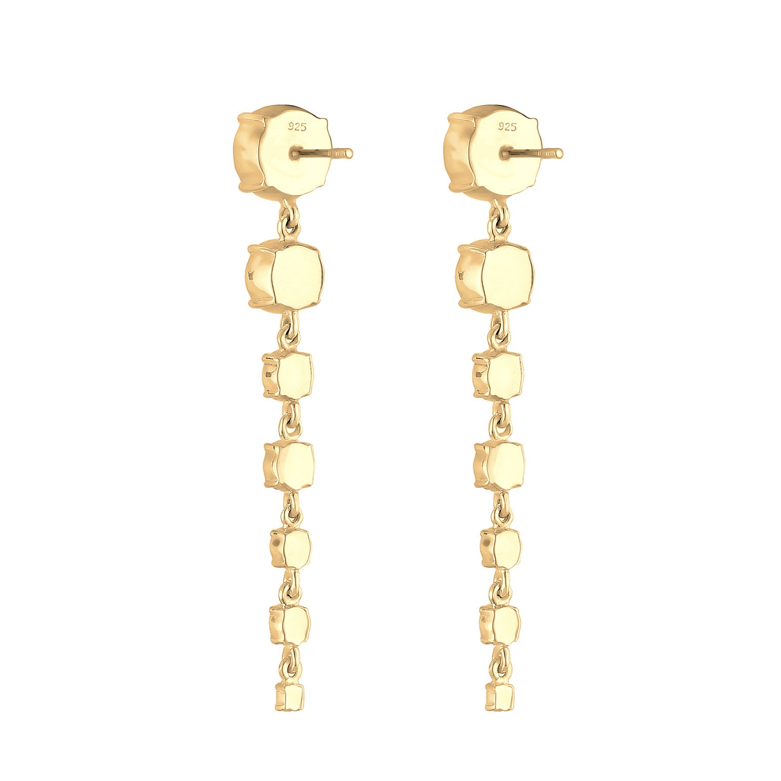 Weiß - Elli PREMIUM | Ohrhänger| Mit Kristallen von Swarovski® (Weiß) | 925 Sterling Silber vergoldet