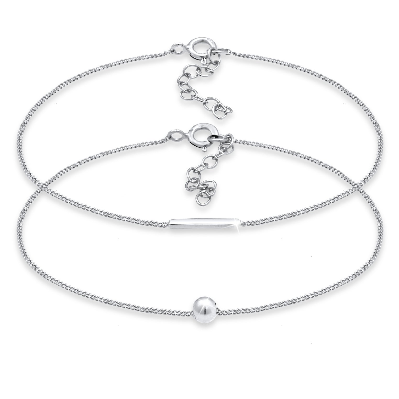 Silber - Elli | Armbandset Geo | 925er Sterling Silber