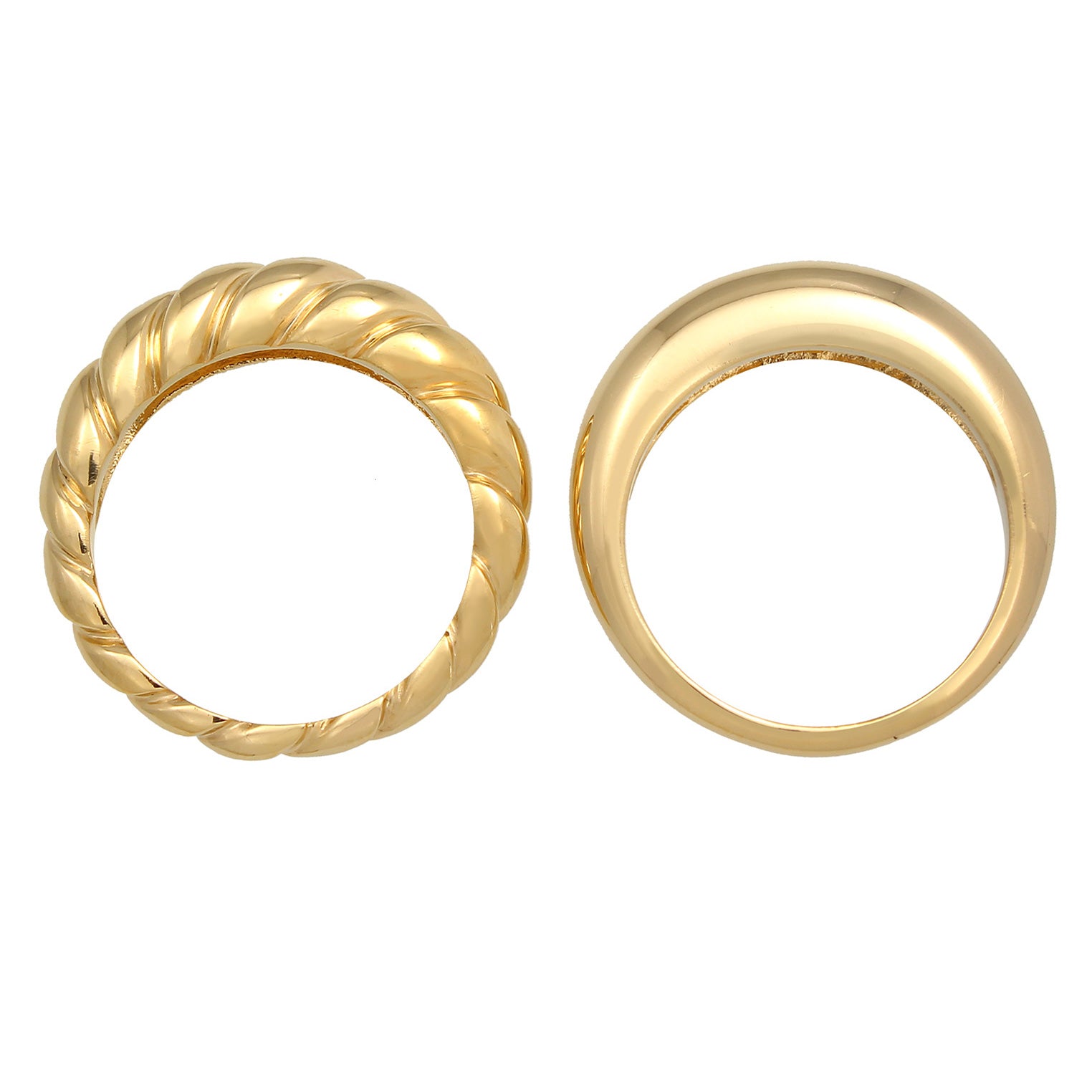 Gold - Elli PREMIUM | Bandring | 925 Sterling Silber vergoldet