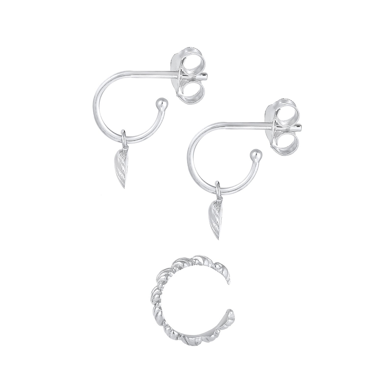 Silber - Elli | Ohrringset Muschel | 925er Sterling Silber