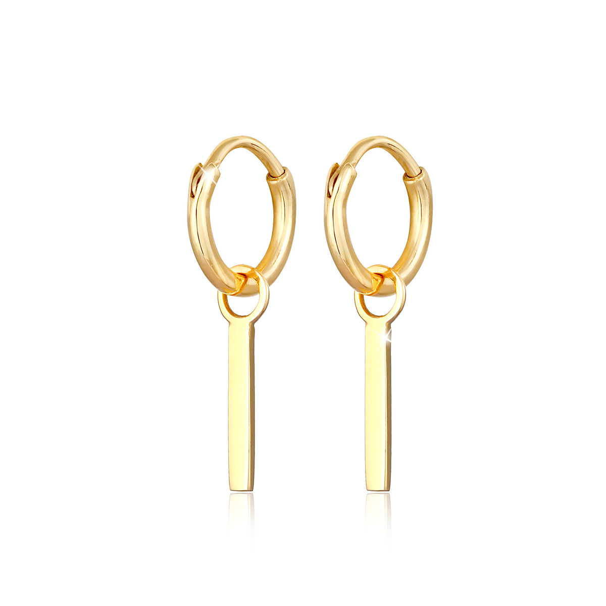 Gold - Elli | Creole | 925 Sterling Silber vergoldet