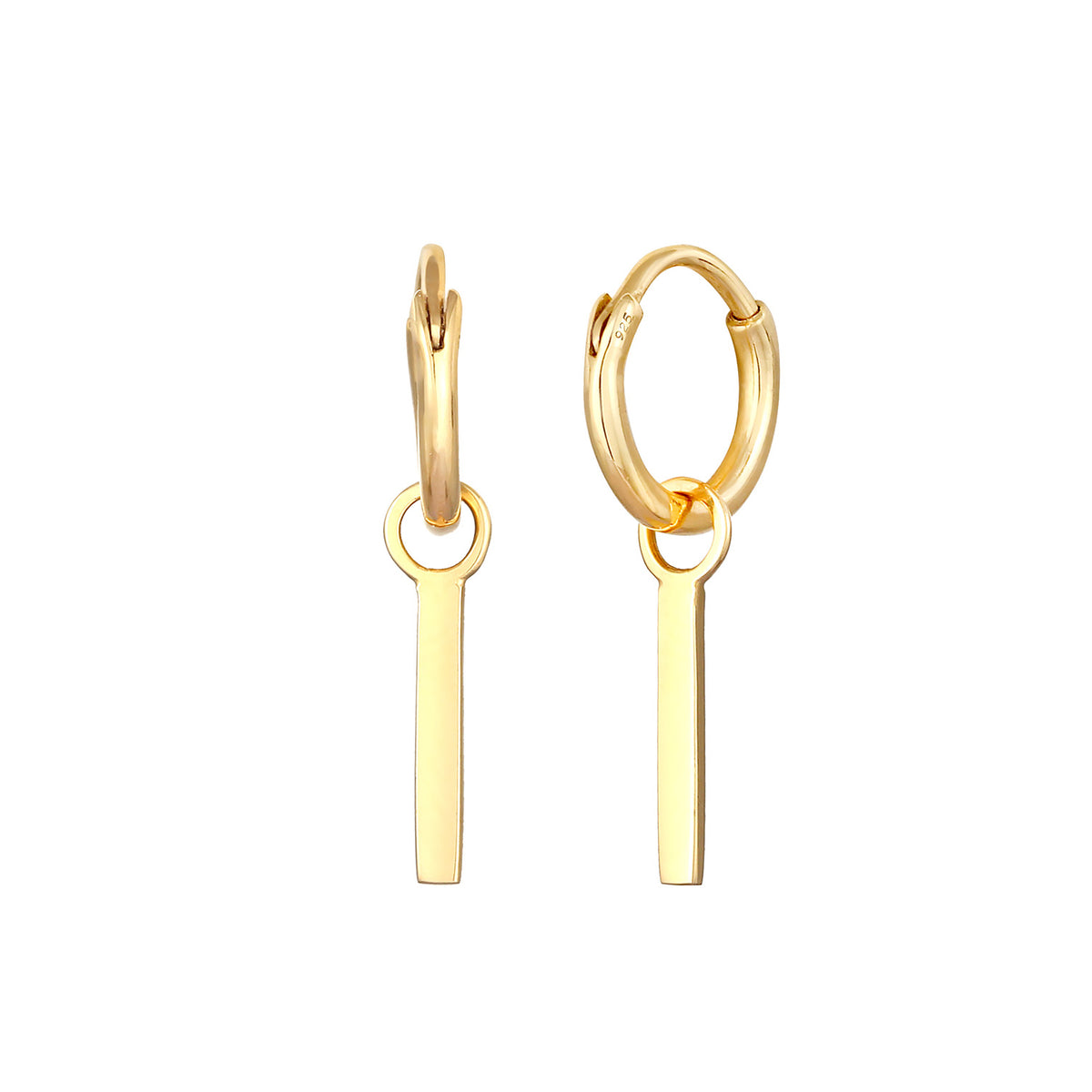 Gold - Elli | Creole | 925 Sterling Silber vergoldet