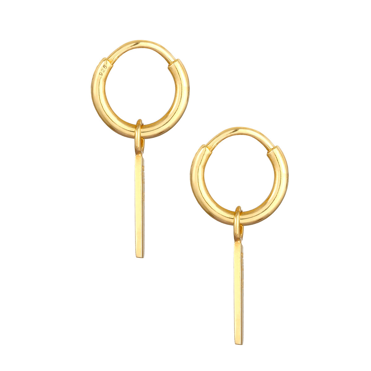 Gold - Elli | Creole | 925 Sterling Silber vergoldet
