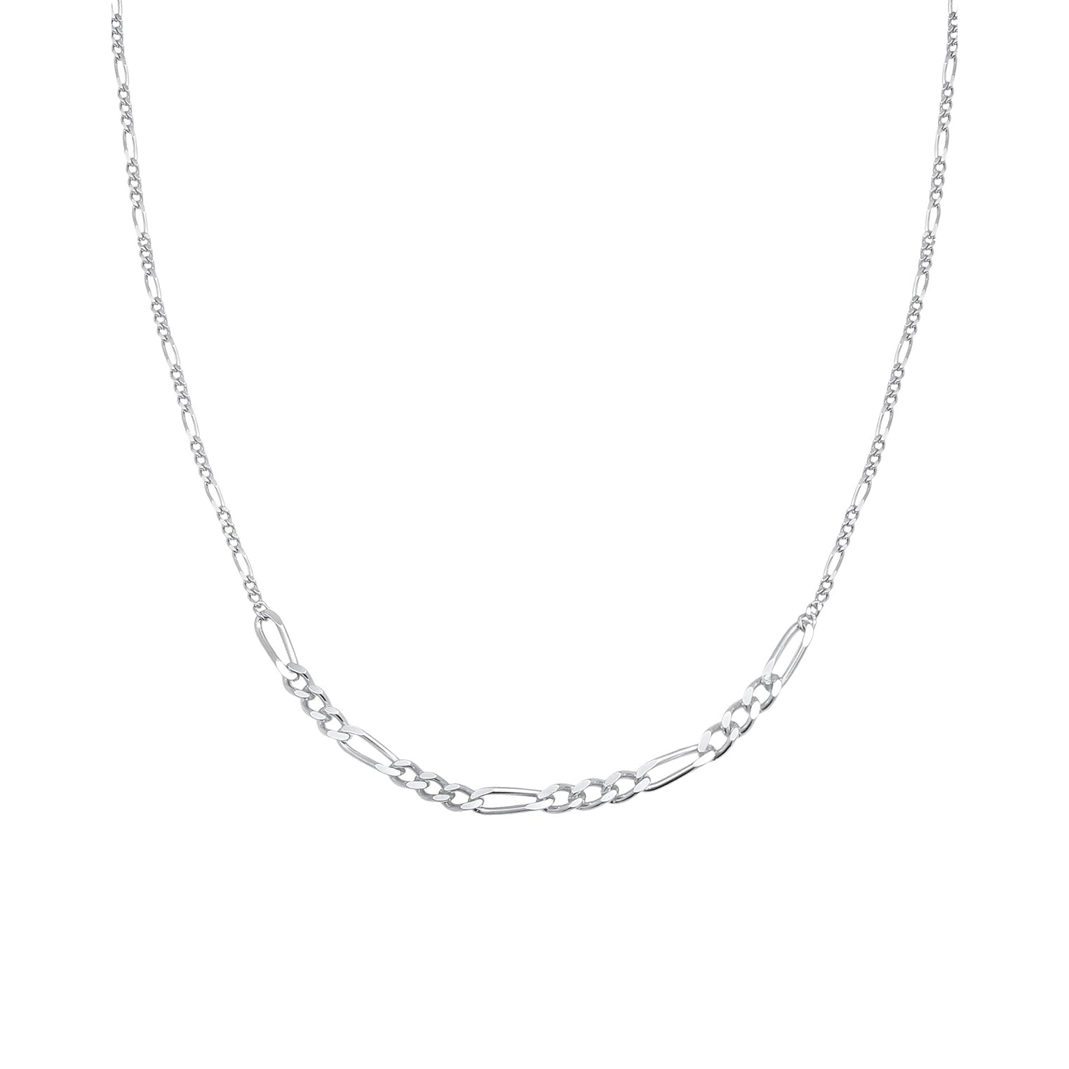 Silber - Elli PREMIUM | Figaro-Choker | 925er Sterling Silber