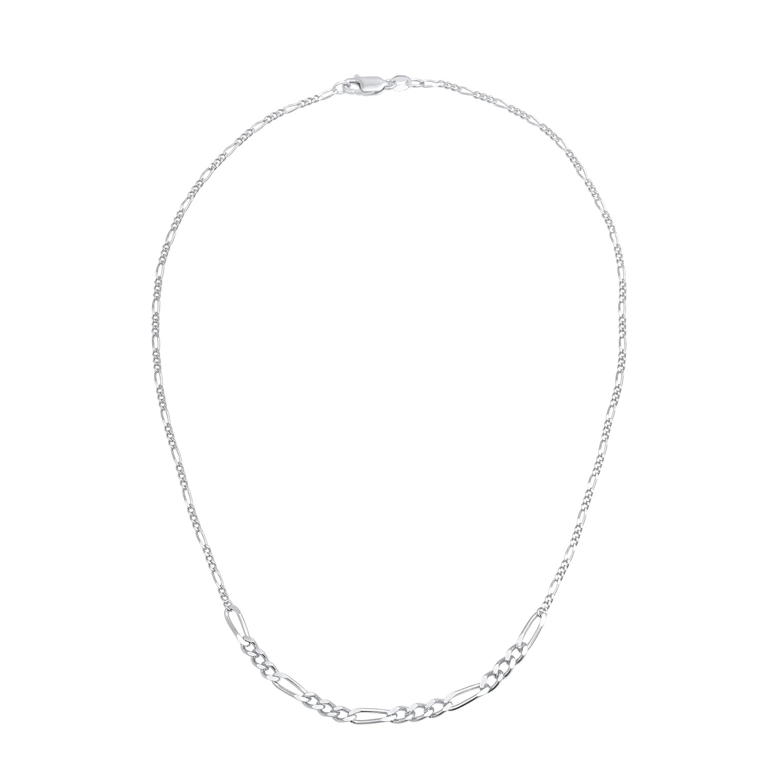 Silber - Elli PREMIUM | Figaro-Choker | 925er Sterling Silber