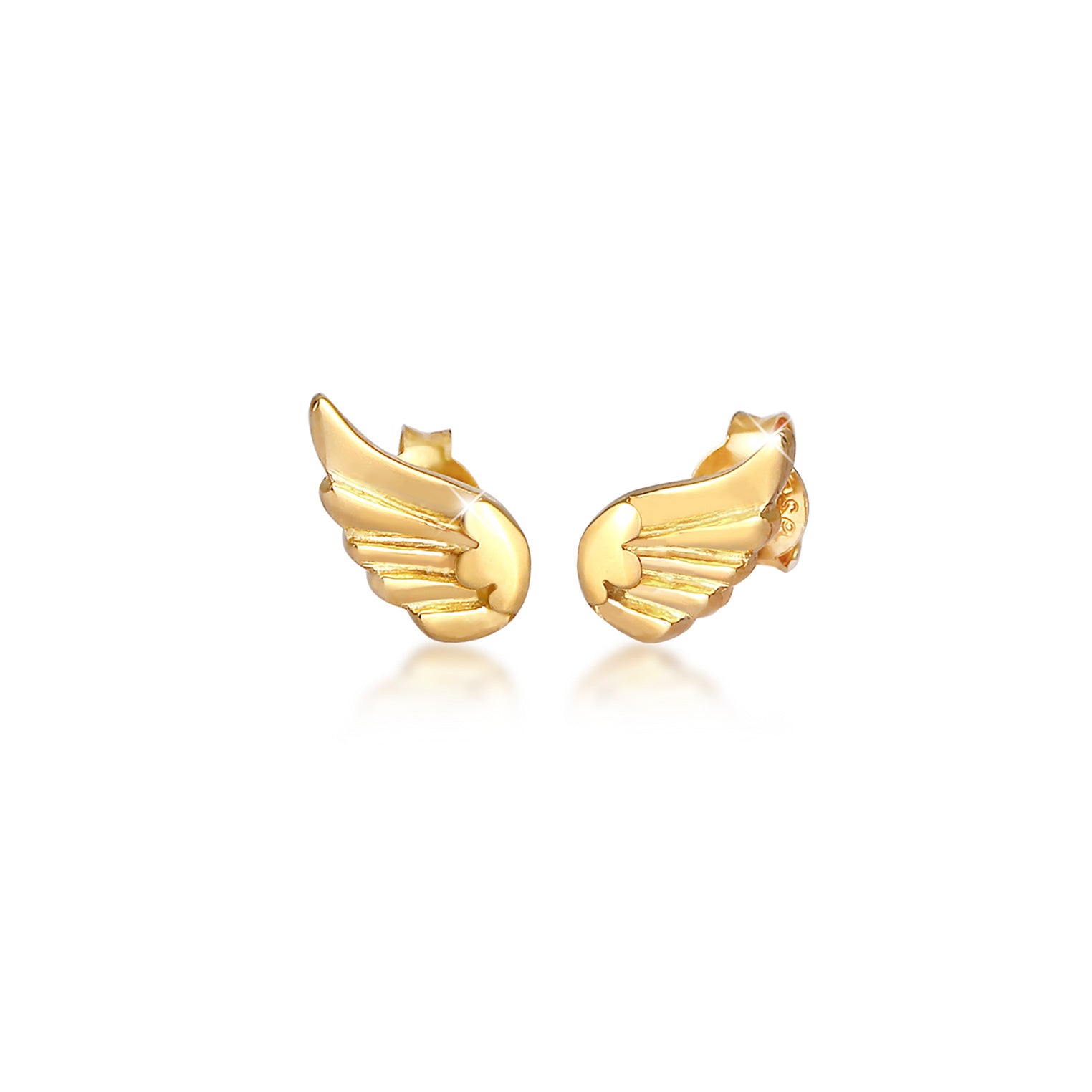 Gold - Elli | Ohrring Flügel | 925 Sterling Silber vergoldet