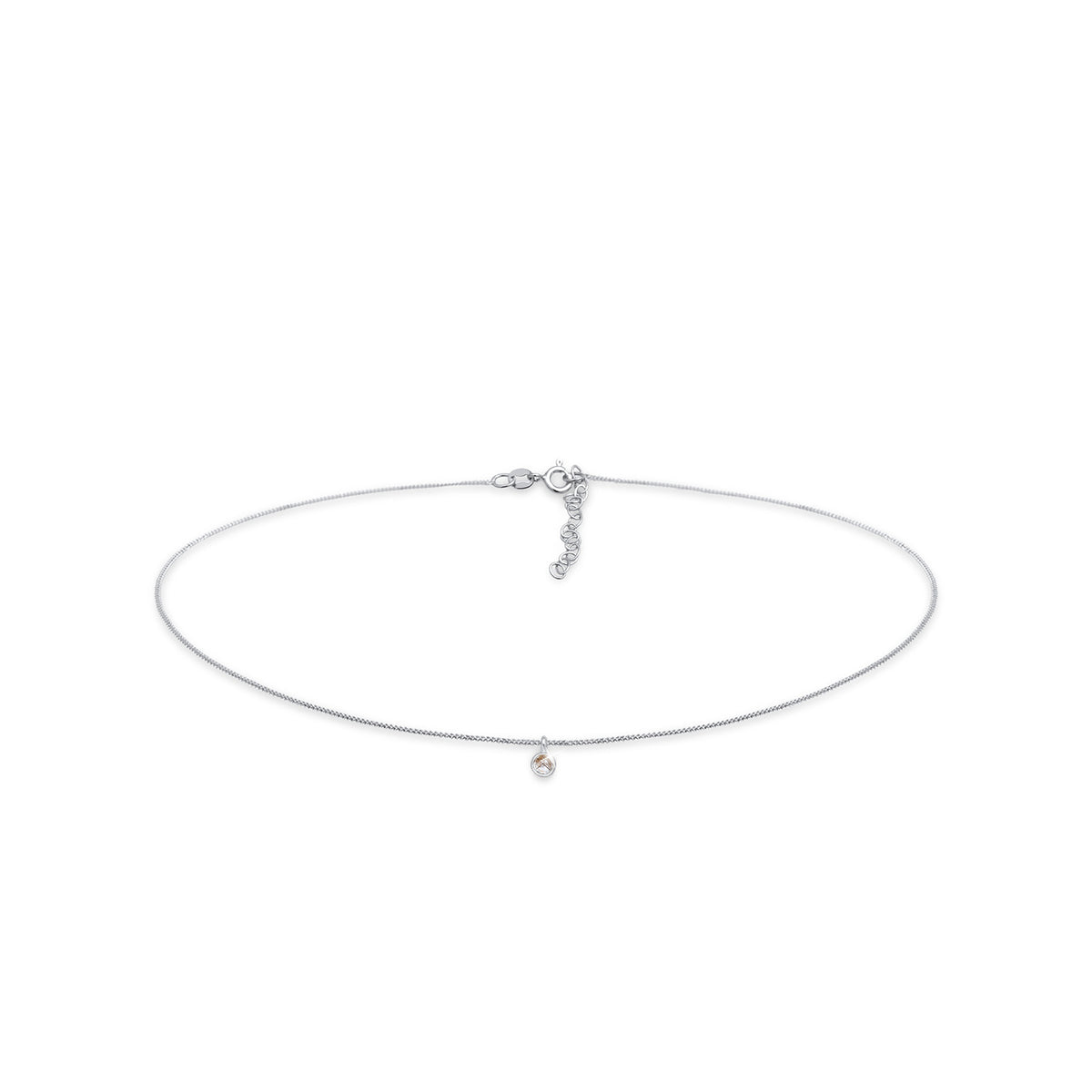 Silber - Elli | Choker | Quarz (Transparent) | 925er Sterling Silber
