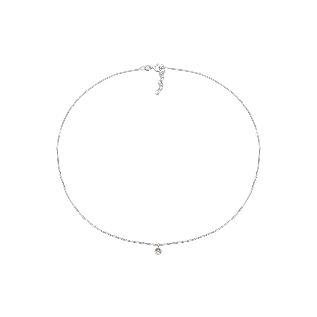 Silber - Elli | Choker | Quarz (Transparent) | 925er Sterling Silber