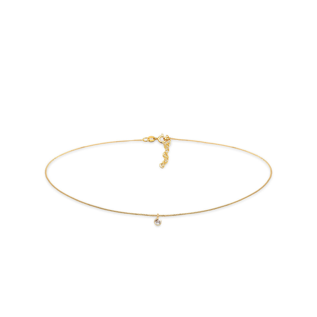 Gold - Elli | Choker | Quarz (Transparent) | 925 Sterling Silber vergoldet