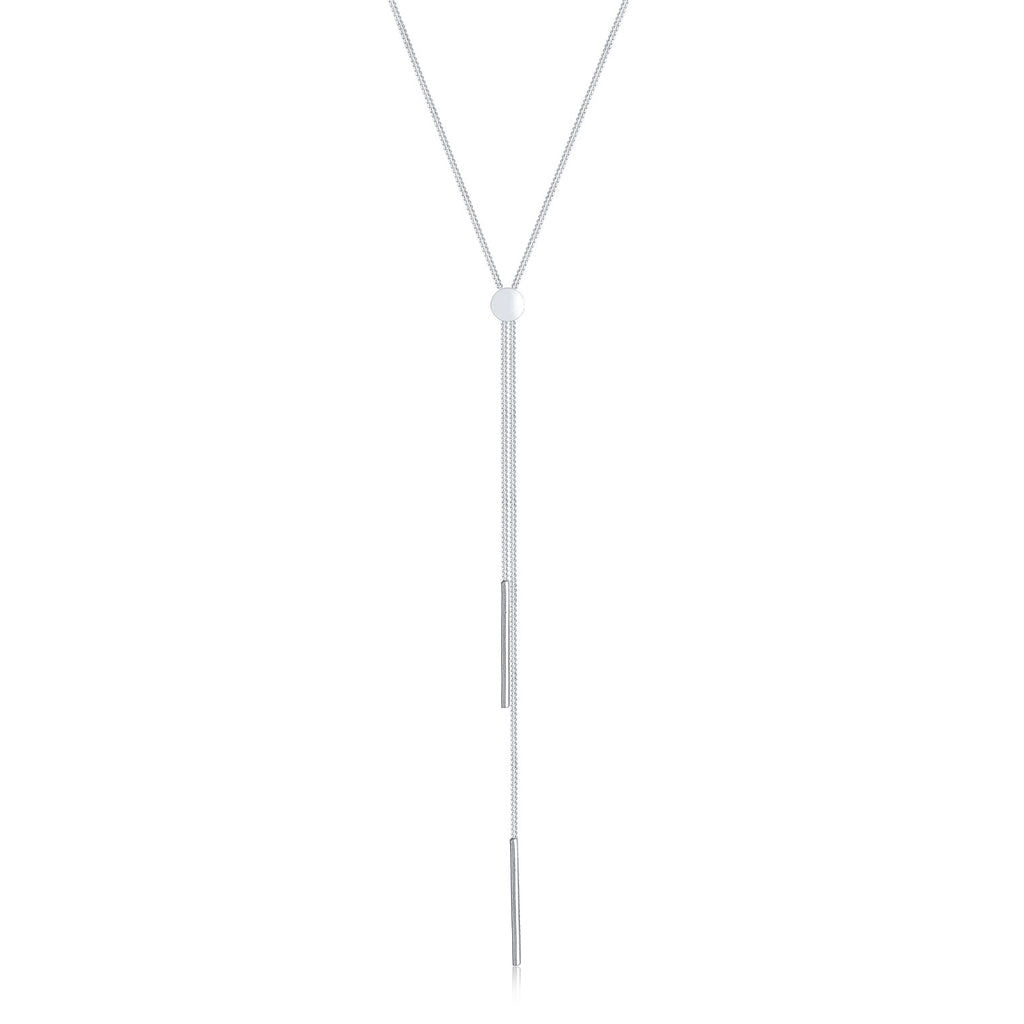 Silber - Elli | Y-Halskette Stab | 925er Sterling Silber