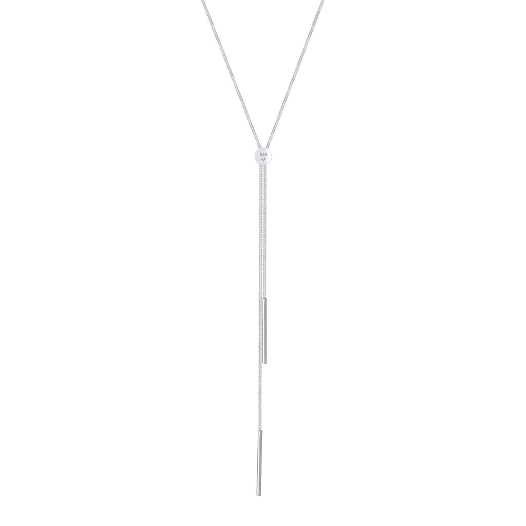 Silber - Elli | Y-Halskette Stab | 925er Sterling Silber