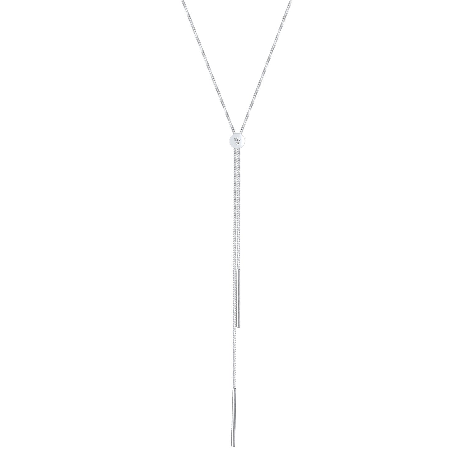 Silber - Elli | Y-Halskette Stab | 925er Sterling Silber