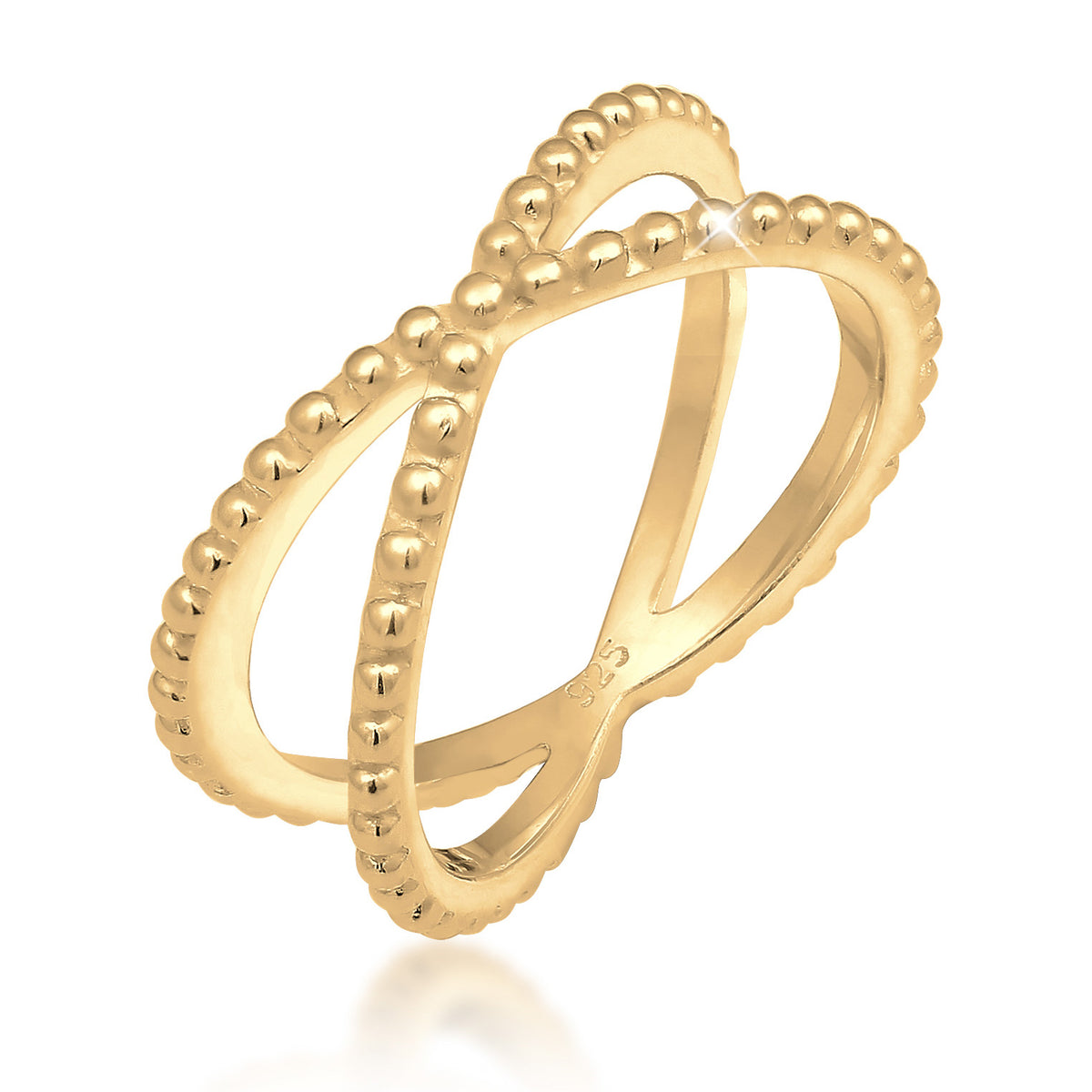 Gold - Elli | Ringset Kugel | 925 Sterling Silber vergoldet