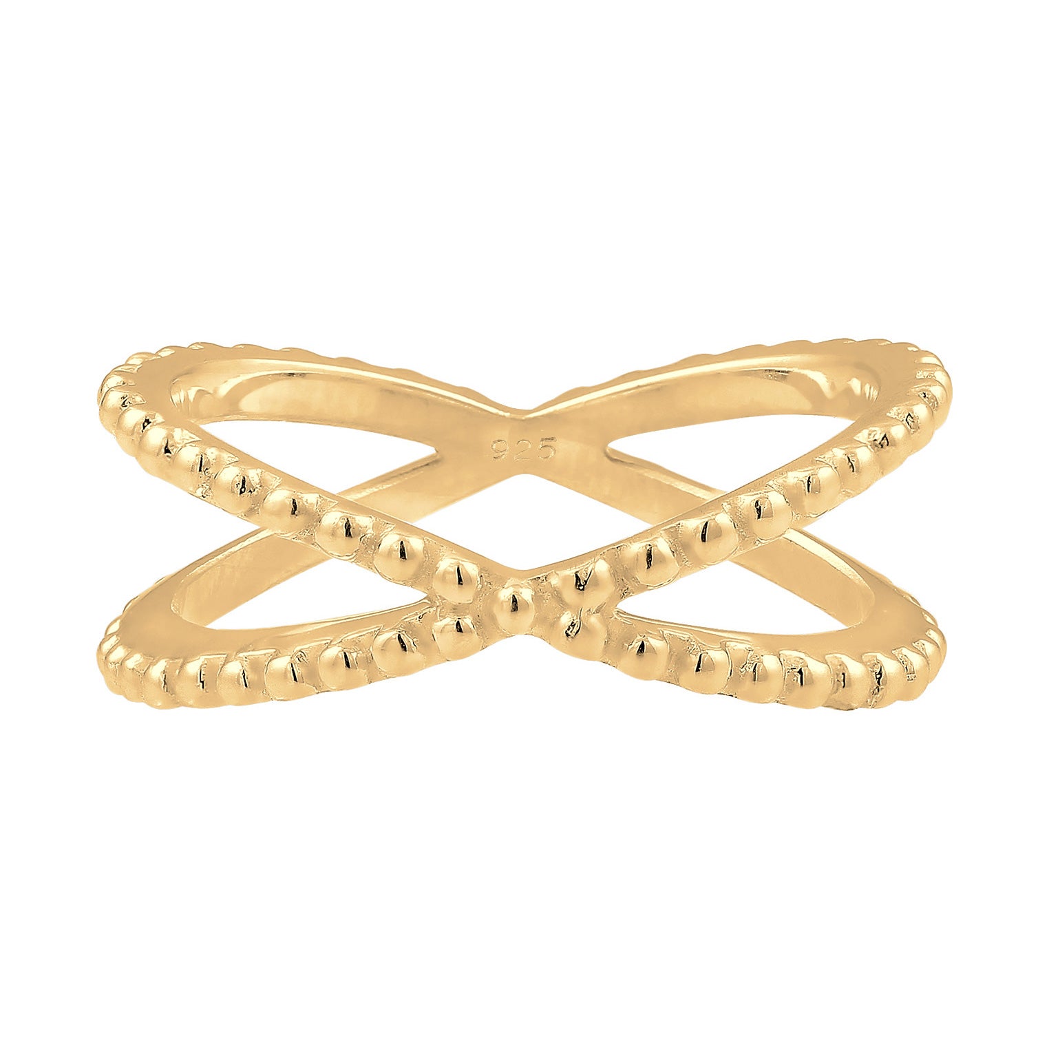 Gold - Elli | Ringset Kugel | 925 Sterling Silber vergoldet