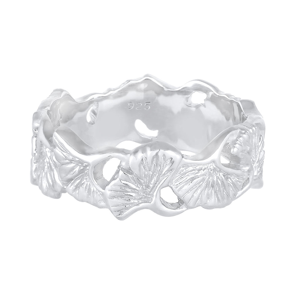 Silber - Elli | Ring Ginkgo | 925er Sterling Silber