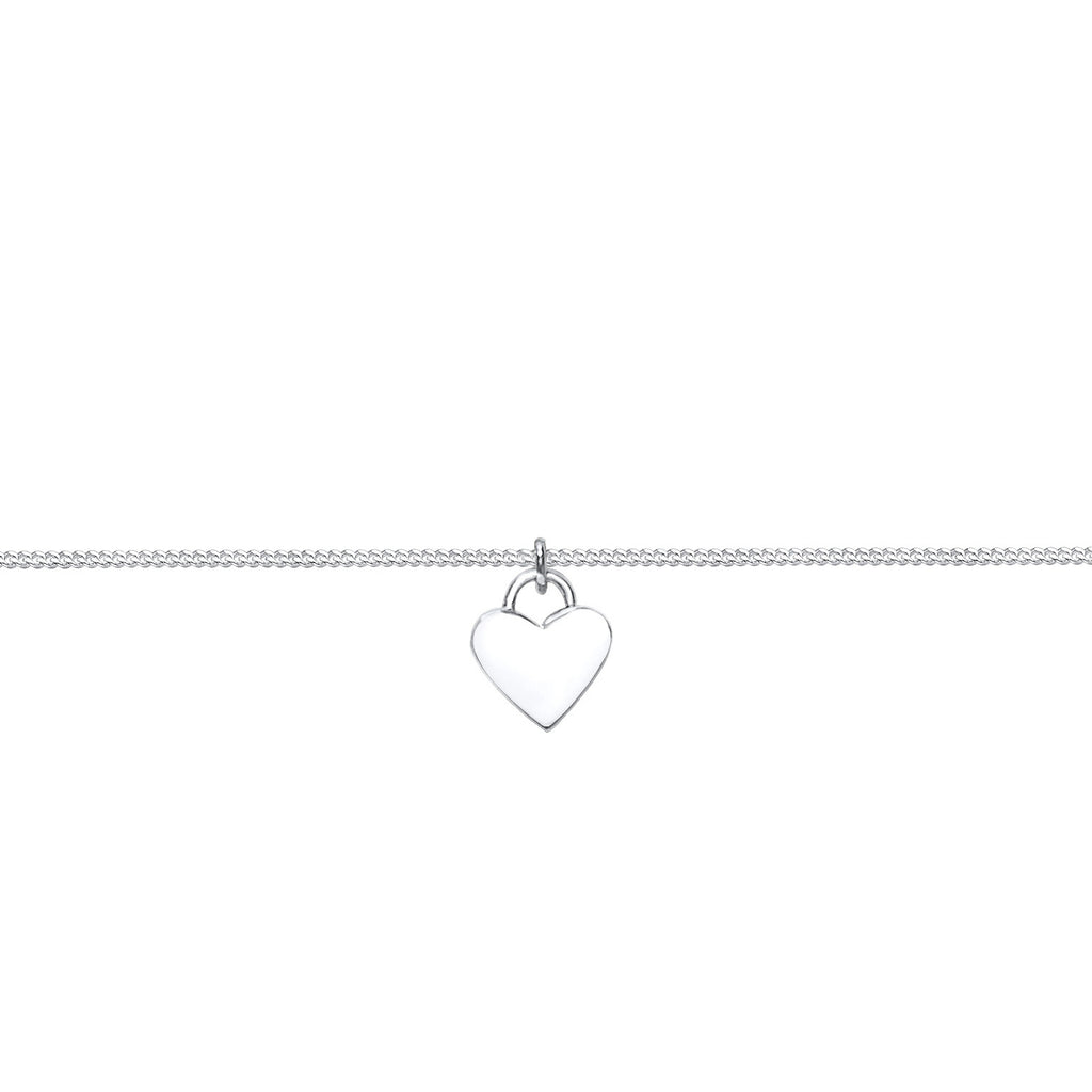 Schwarz - Elli | Choker Herz | Emaille | 925er Sterling Silber