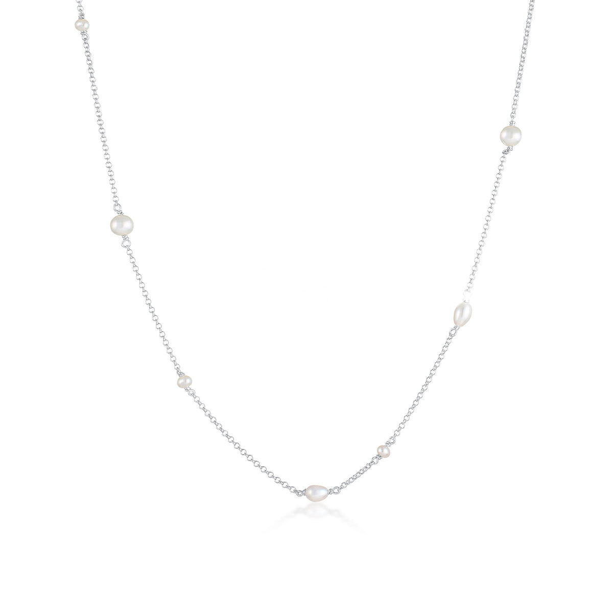 Silber - Elli | Halskette | Süßwasserzuchtperle | 925er Sterling Silber