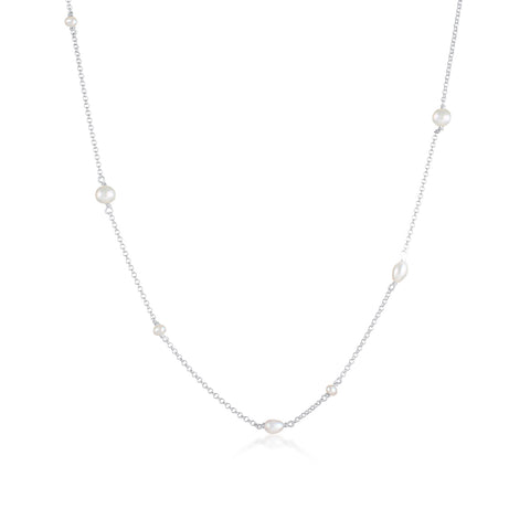 Silber - Elli | Halskette | Süßwasserzuchtperle | 925er Sterling Silber