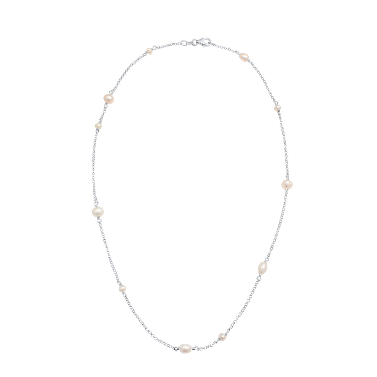 Silber - Elli | Halskette | Süßwasserzuchtperle | 925er Sterling Silber