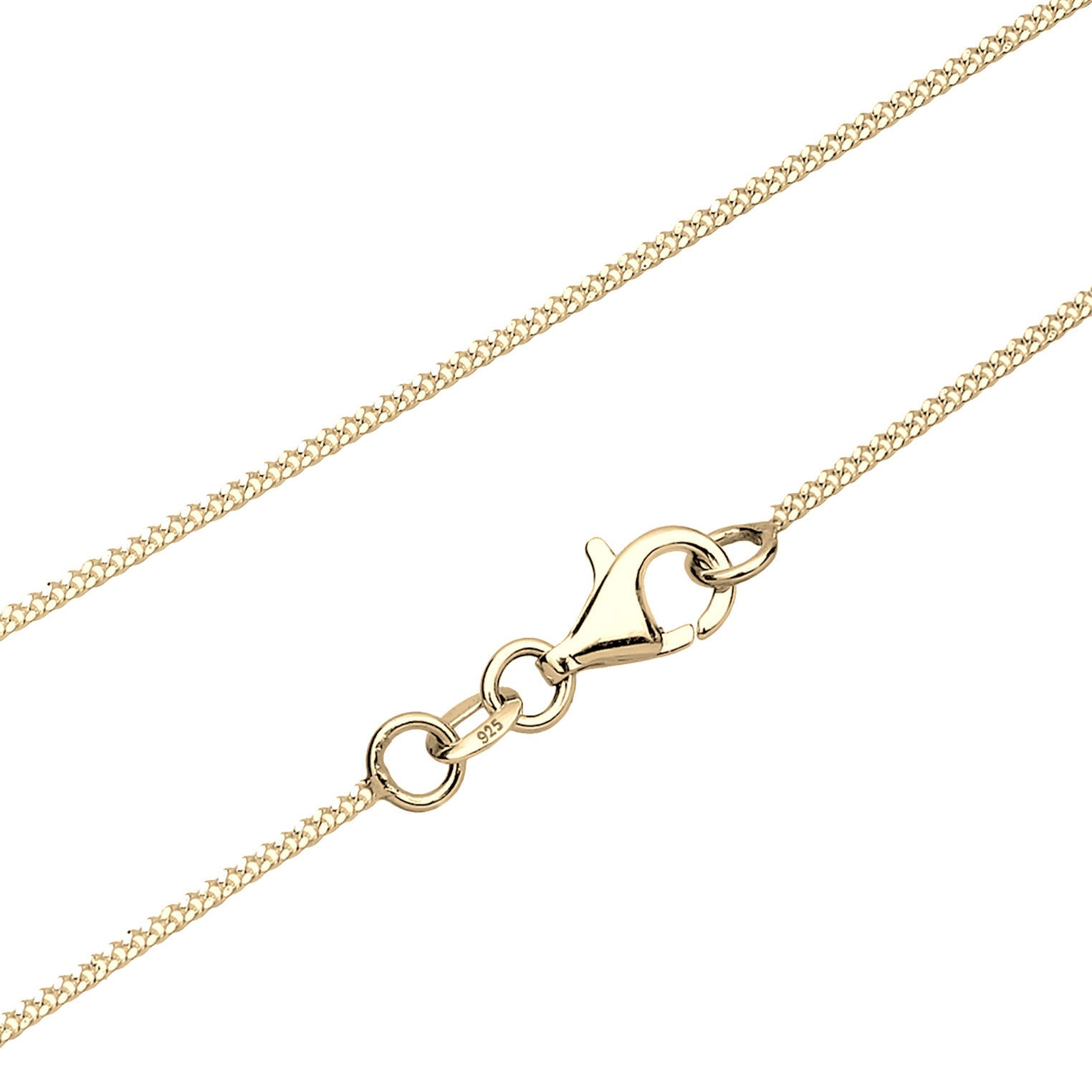Gold - Elli | Lange Halskette Blume | 925 Sterling Silber vergoldet