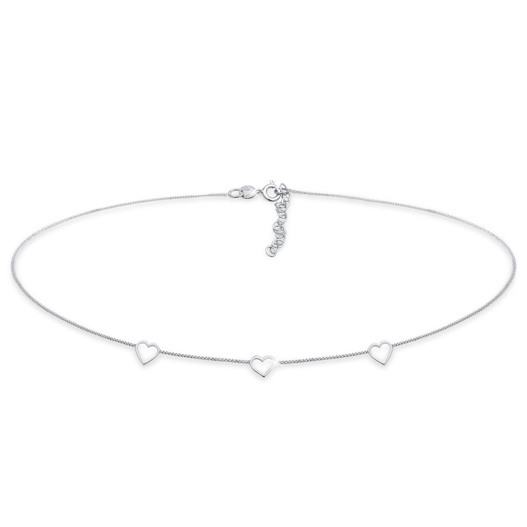 Silber - Elli | Choker Herz | 925 Sterling Silber